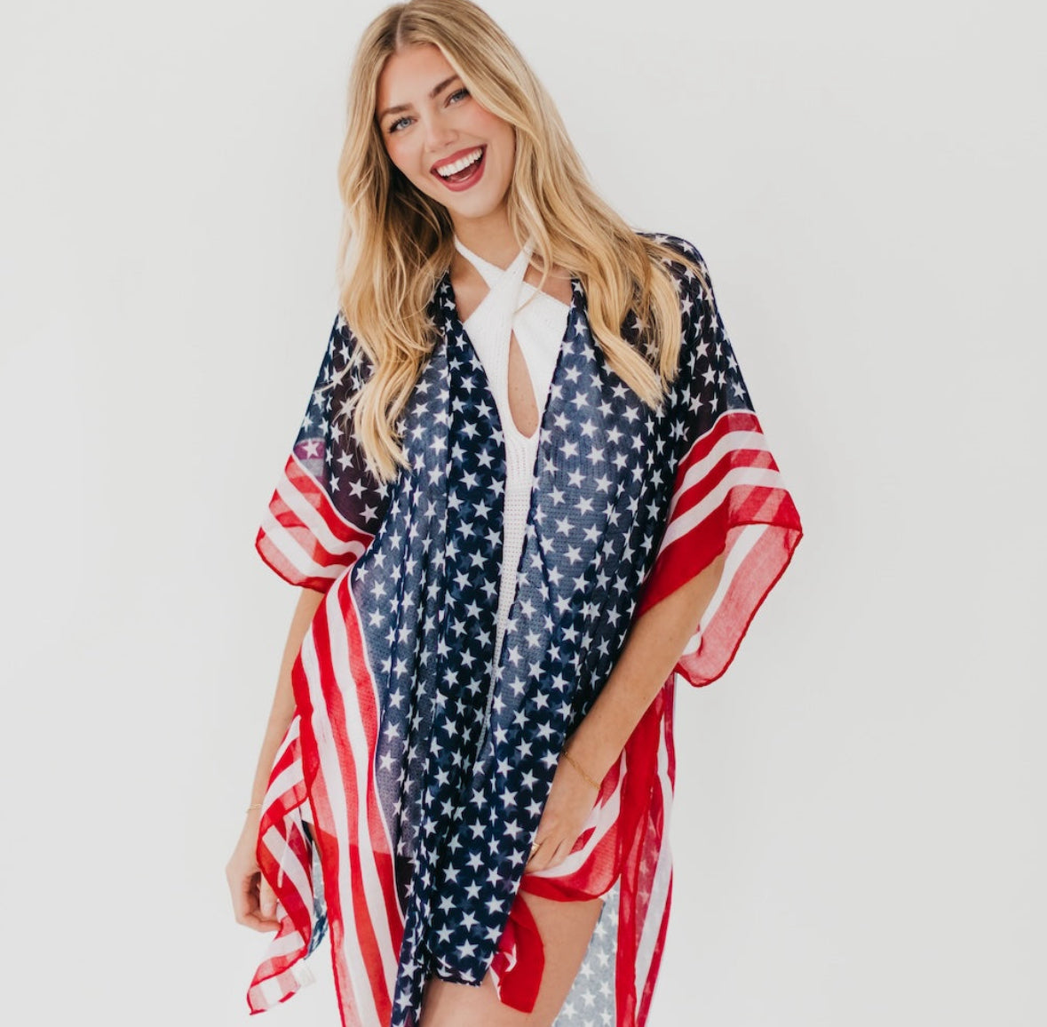 American Women USA Flag Kimono