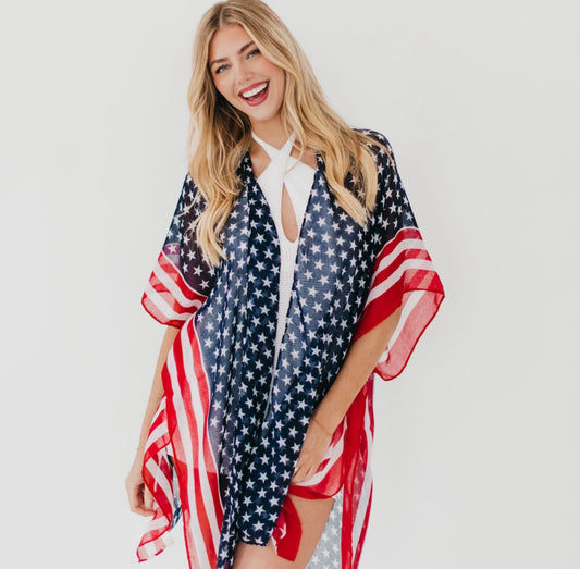 American Women USA Flag Kimono